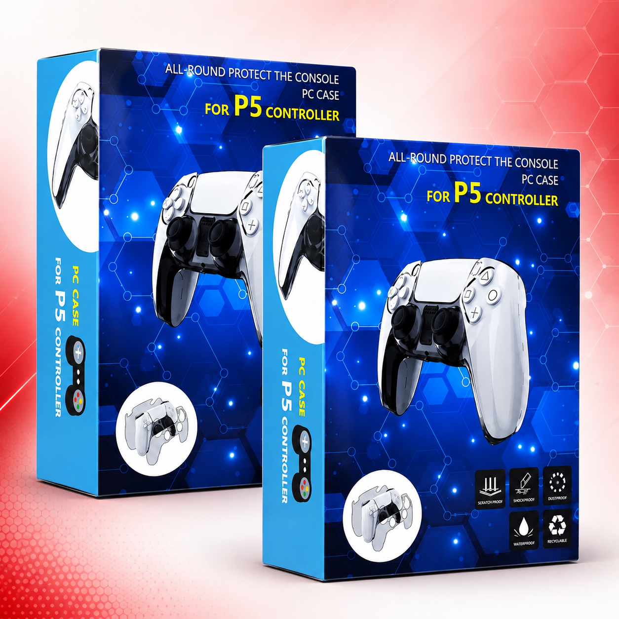PS5 Controller Protective Case – Shockproof Silicone Cover with Full Protection