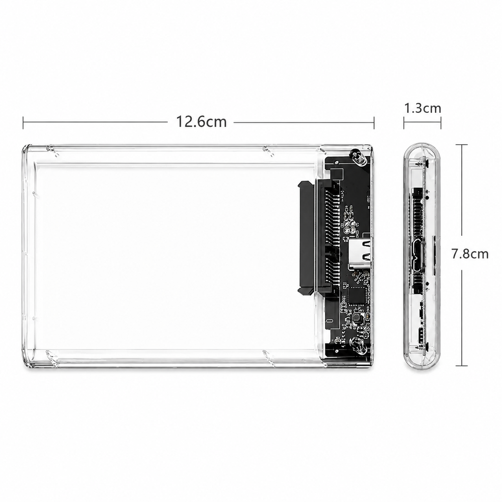 USB 3.0 External Hard Drive Enclosure Kit – 2.5” SATA HDD/SSD Case with High-Speed Data Cable