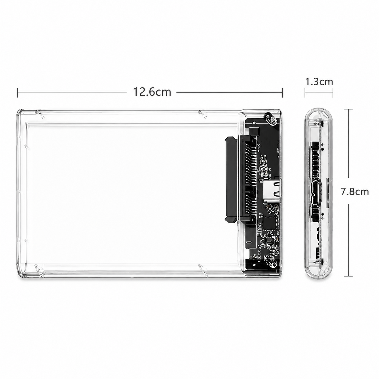 USB 3.0 External Hard Drive Enclosure Kit – 2.5” SATA HDD/SSD Case with High-Speed Data Cable