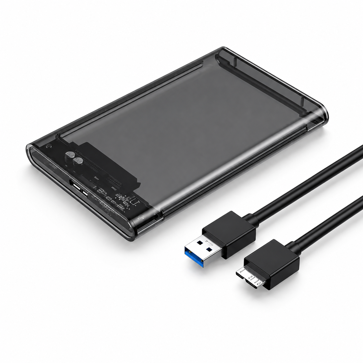 USB 3.0 External Hard Drive Enclosure Kit – 2.5” SATA HDD/SSD Case with High-Speed Data Cable
