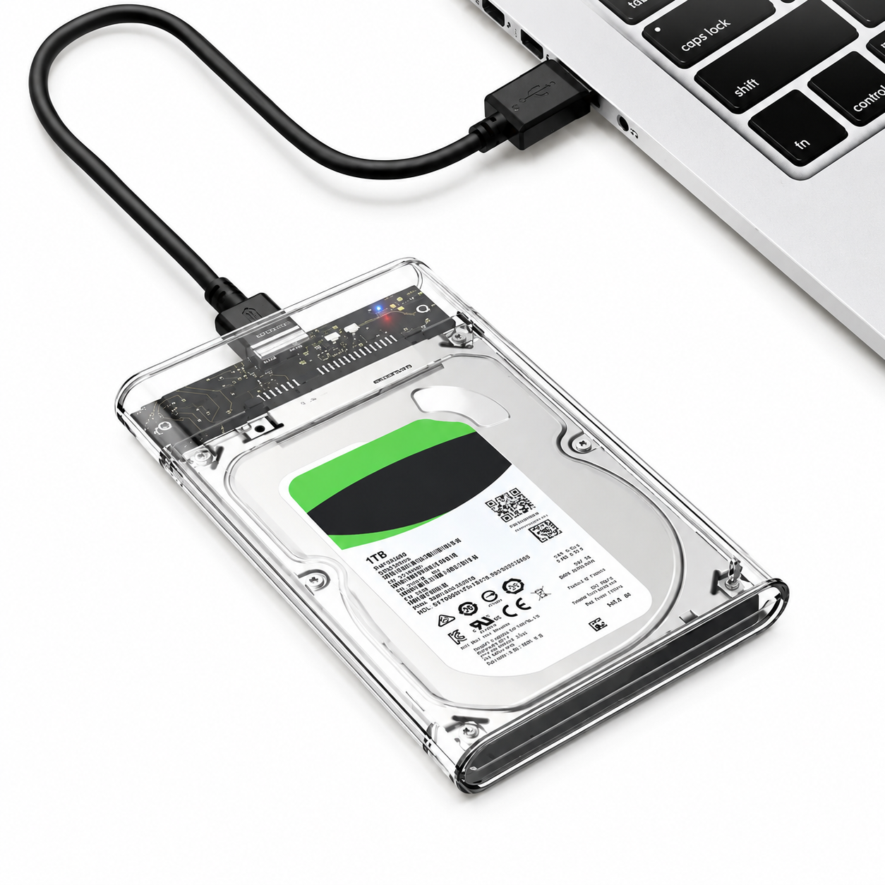 USB 3.0 External Hard Drive Enclosure Kit – 2.5” SATA HDD/SSD Case with High-Speed Data Cable