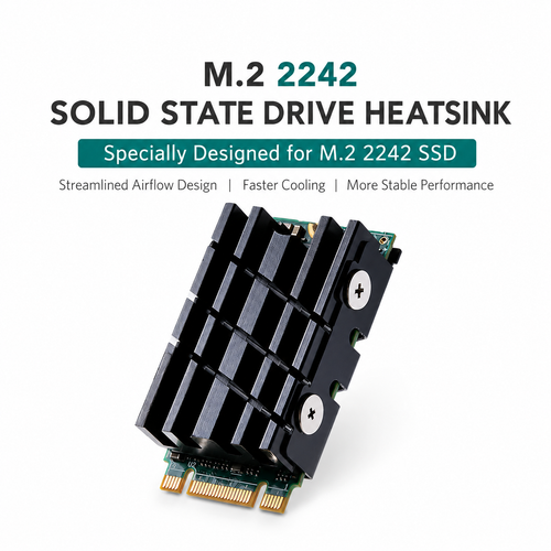 M.2 2242 SSD Heatsink – Aluminum Cooling Kit for NVMe & SATA Solid State Drives